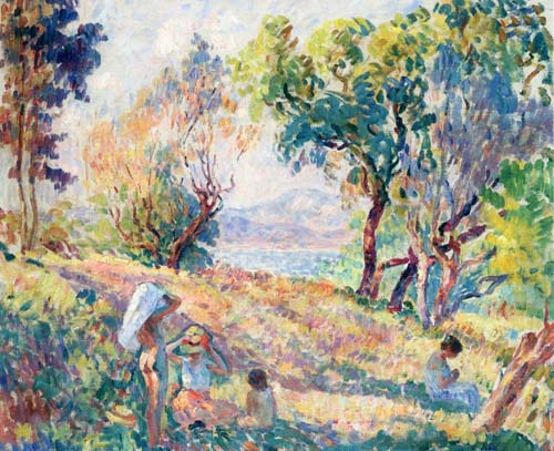 Girls in a Landscape near St. Tropez