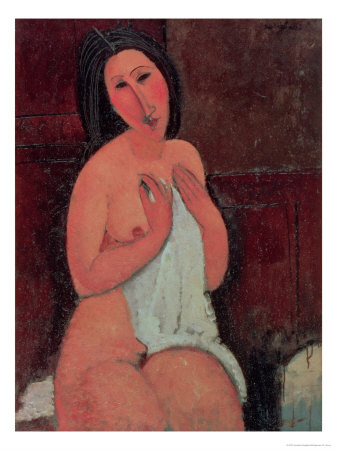 Amedeo Modigliani Seated Nude with a Shirt, 1917