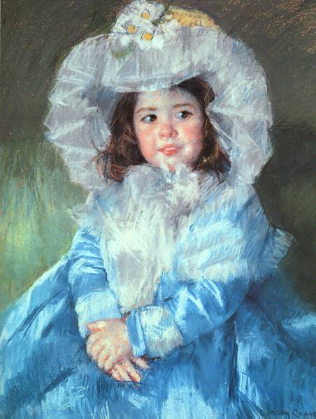 Mary Cassatt Margot in Blue oil painting reproduction
