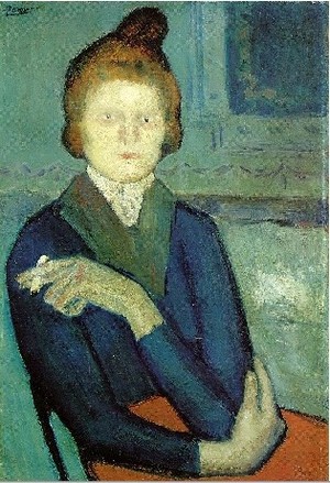 Pablo Picasso woman with a cigarette 1901