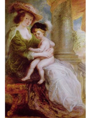 Peter Paul Rubens Helene Fourment and Her Son Frans