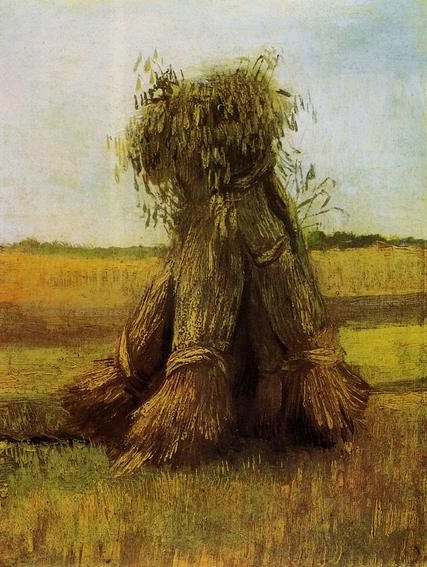 Vincent Van Gogh Sheaves of Wheat in a Field 1885