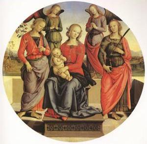 The Virgin and child Surrounded by Two Angels (mk05)