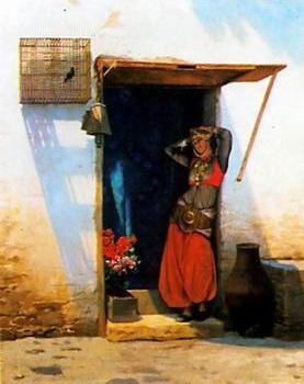 Arab or Arabic people and life. Orientalism oil paintings 503