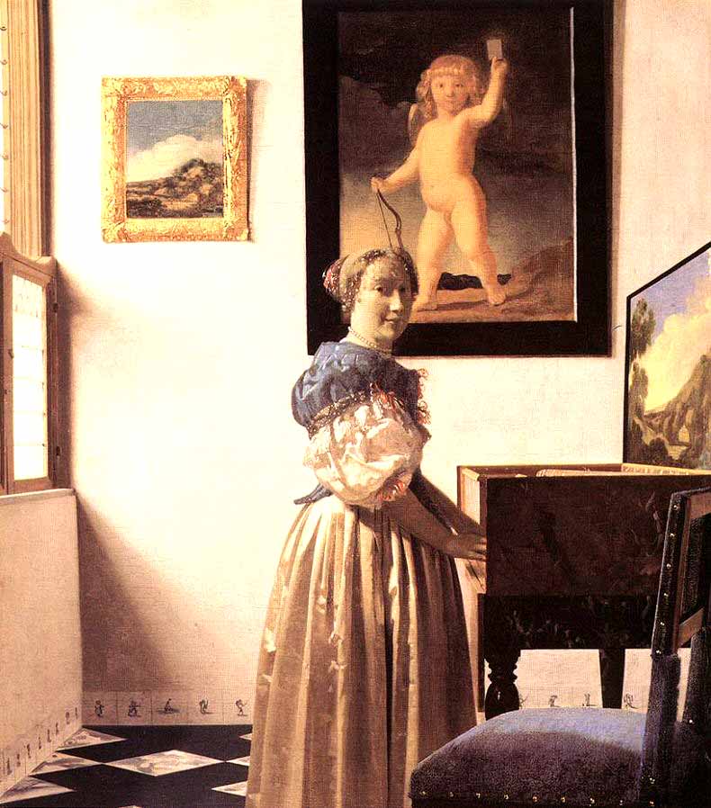 Lady Standing at a Virginal