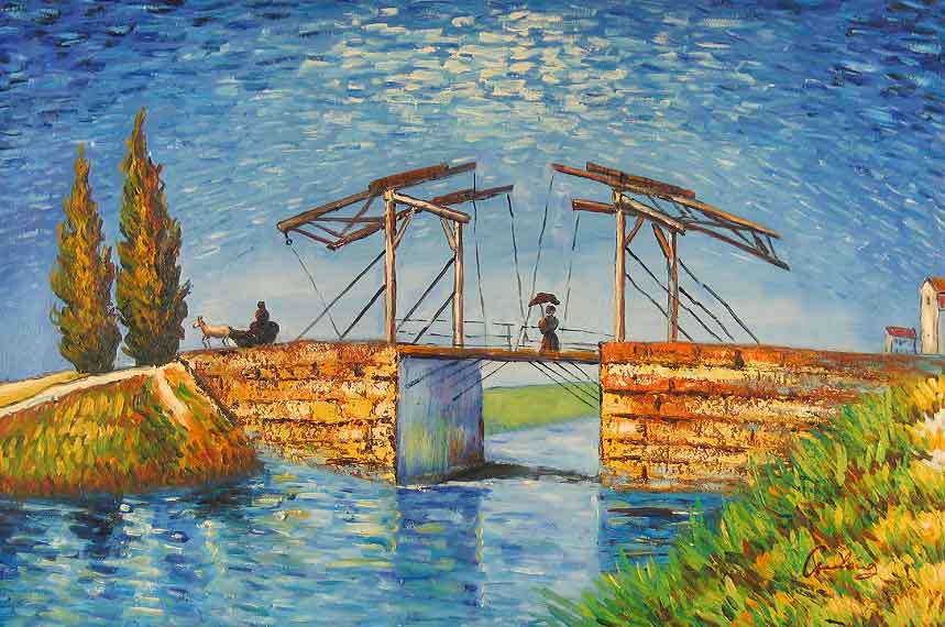 Drawbridge with Lady with Parasol