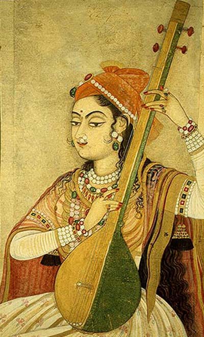 A Lady Playing the Tanpura