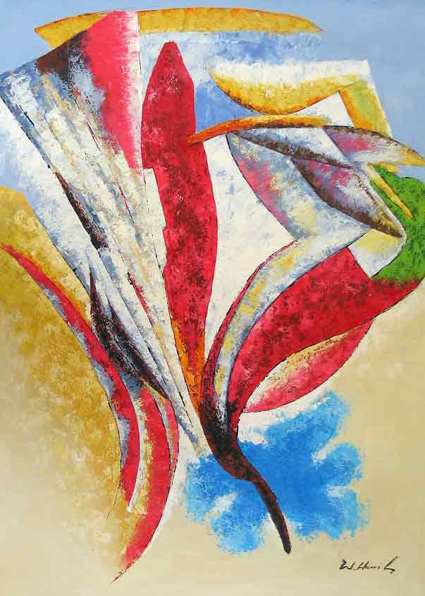 Abstract Collage,oil painting supplies