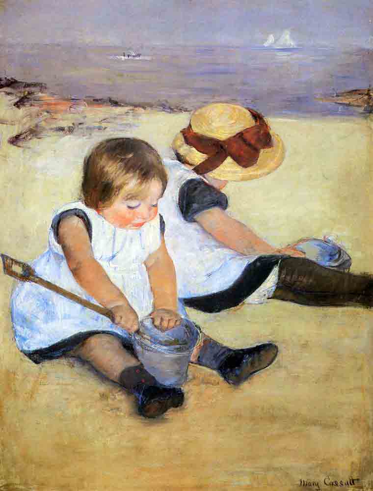 Children Playing on the Beach