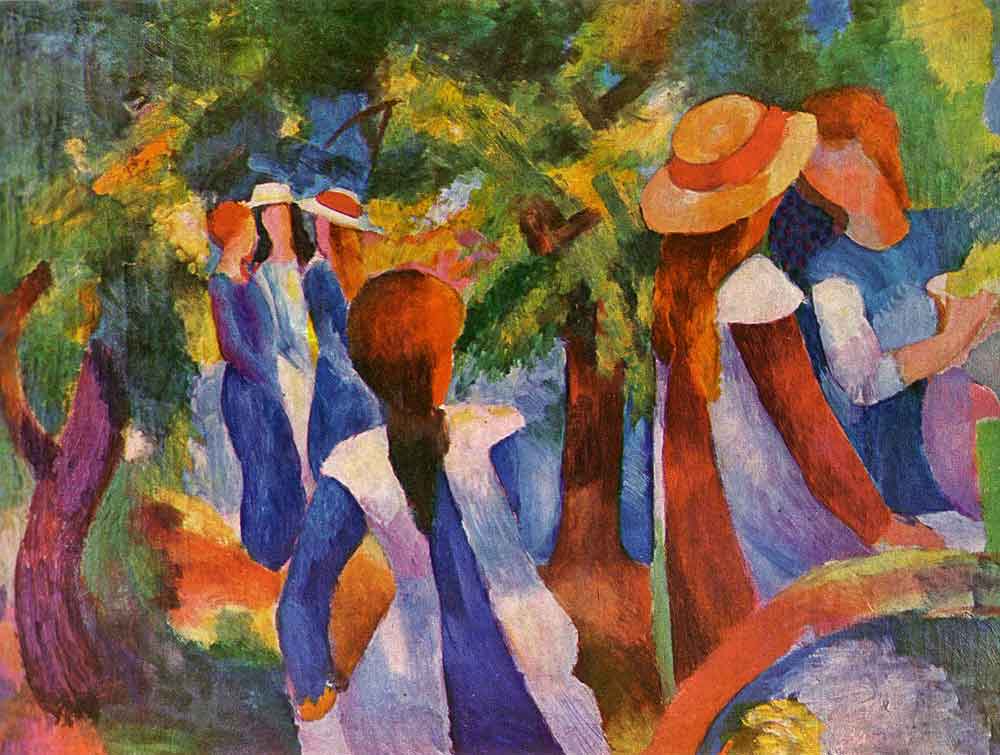 Girls Under the Trees