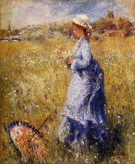 Girl Gathering Flowers