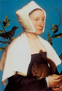 Portrait of a Lady with a Squirrel and a Starling