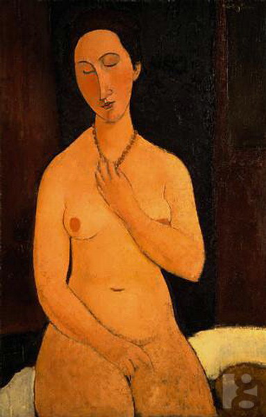 Seated Nude with Necklace