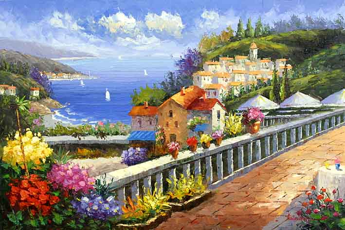 Mediterranean Scenery oil paintings