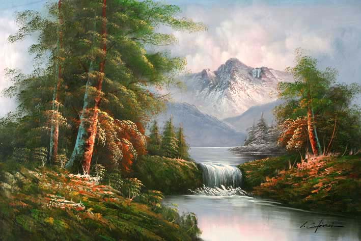 Classic Mountain Landscape,oil paintings online