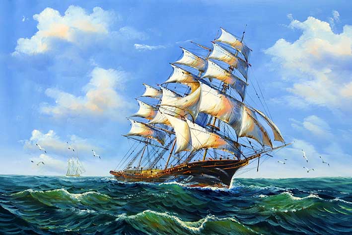 Clipper Crossing The Ocean