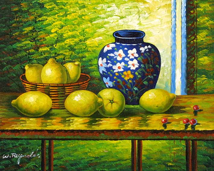 Still Life with Pottery and Lemons