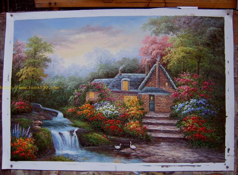 Rural scenery oil painting