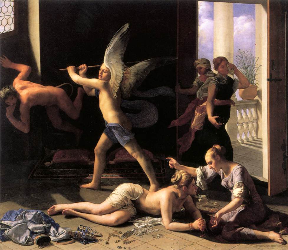 Cagnacci Guido Martha Rebuking Mary for her Vanity
