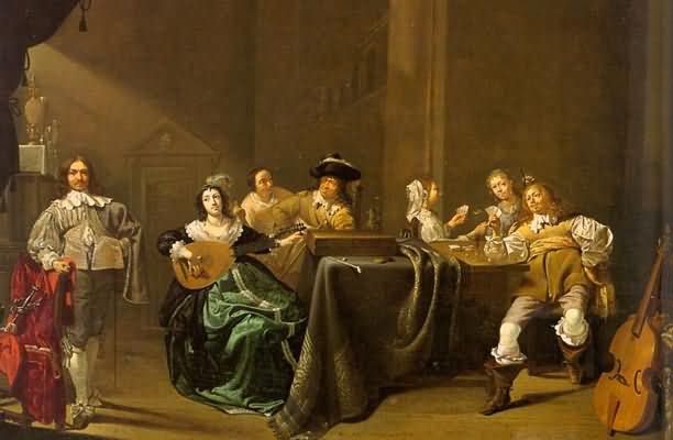 Jacob Duck Card Players and Merrymakers
