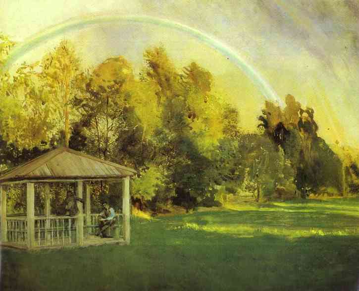 Constantin Somov Landscape with Pavillion