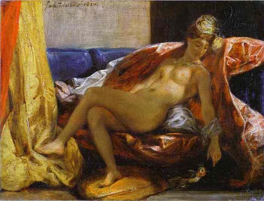 Eugene Delacroix Woman with a Parrot
