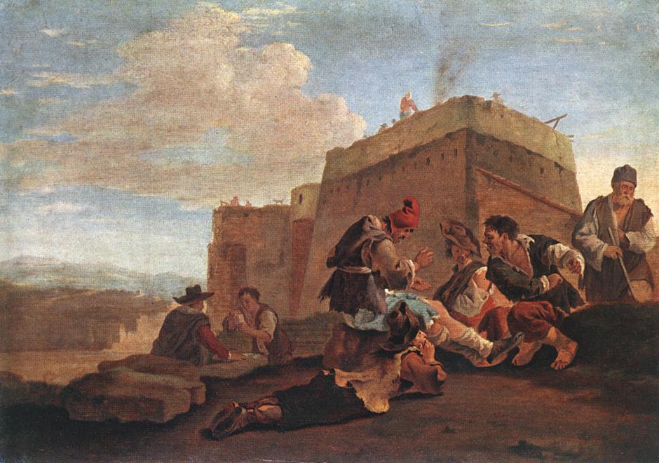 LAER Pieter van Landscape with Morra Players