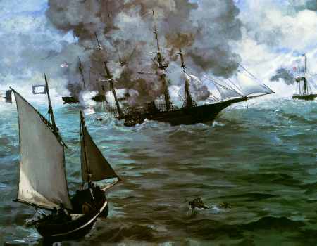 Battle of the Kearsarge and the Alabama (detail)