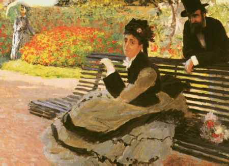 Camille Monet on a Garden Bench