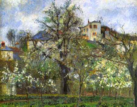 Kitchen Garden and Flowering Trees, Spring, Pontoise