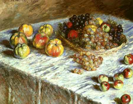 Still Life: Apples and Grapes
