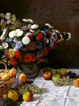 Still Life, Flowers and Fruit