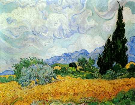 Wheat Field and Cypress Trees (seen in the movie Vanilla Sky)