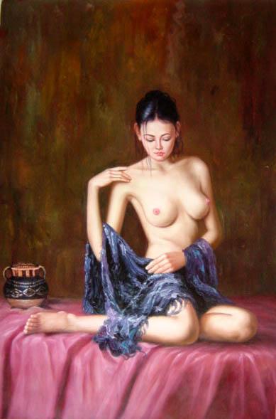 oil painting chinese girl