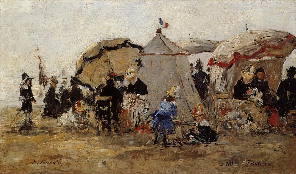 Woman and Children on the Beach at Trouville 2
