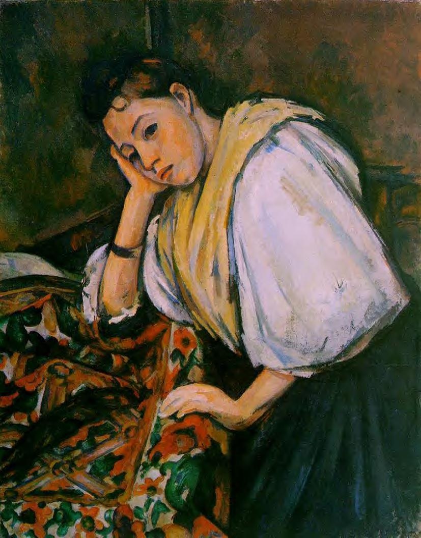 Young Italian Girl Resting on Her Elbow