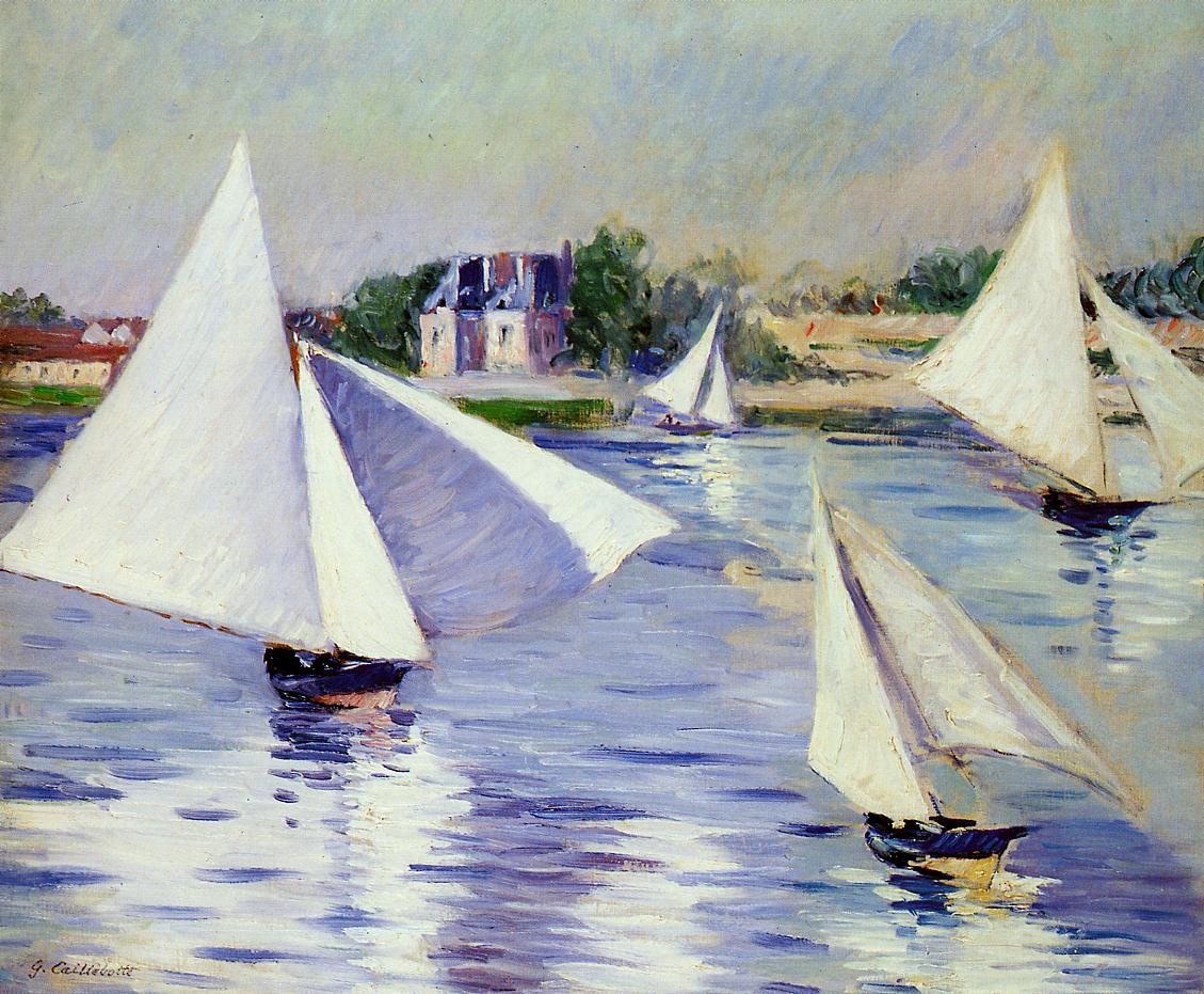 sailboats on the seine