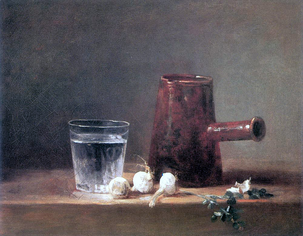 Glass of Water and a Coffee Pot