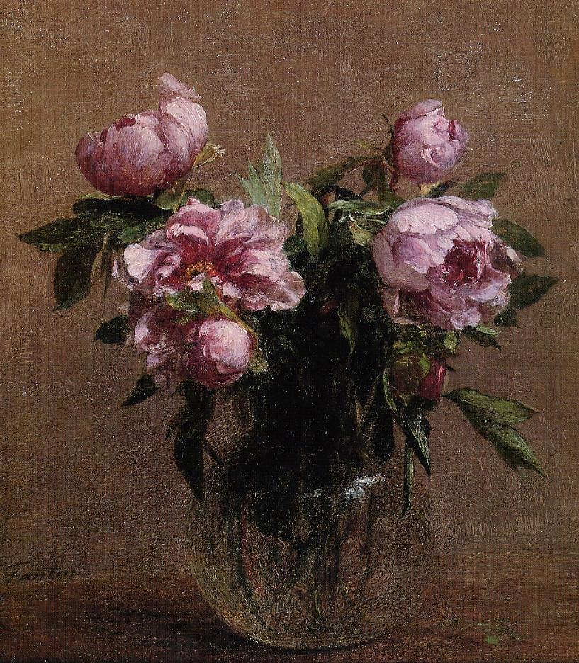 Vase of Peonies
