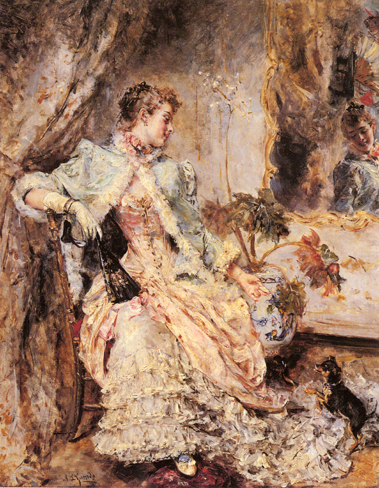 An Elegant Lady with her Dog