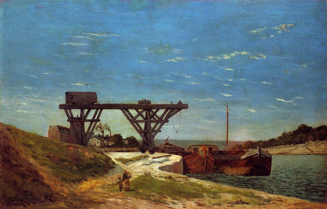 Crane on the Banks of the Seine