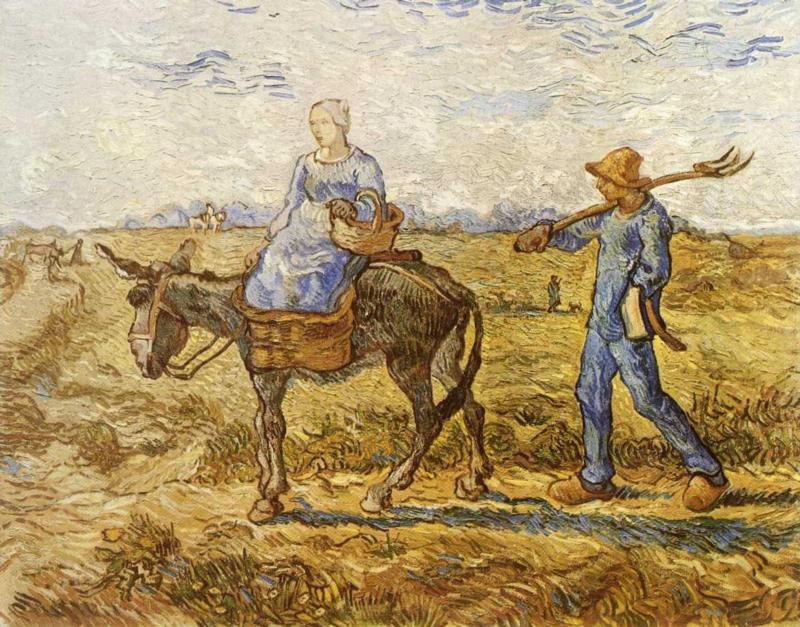 Morning - Peasant Couple Going to Work