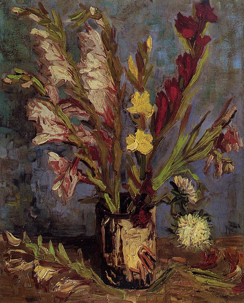 Vase with Gladioli