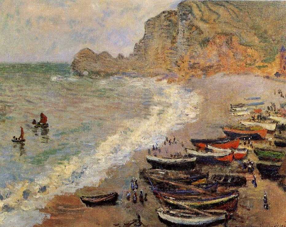 Beach at Etretat