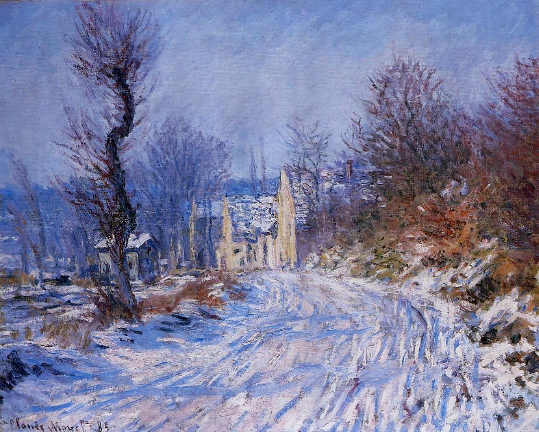 Road to Giverny in Winter