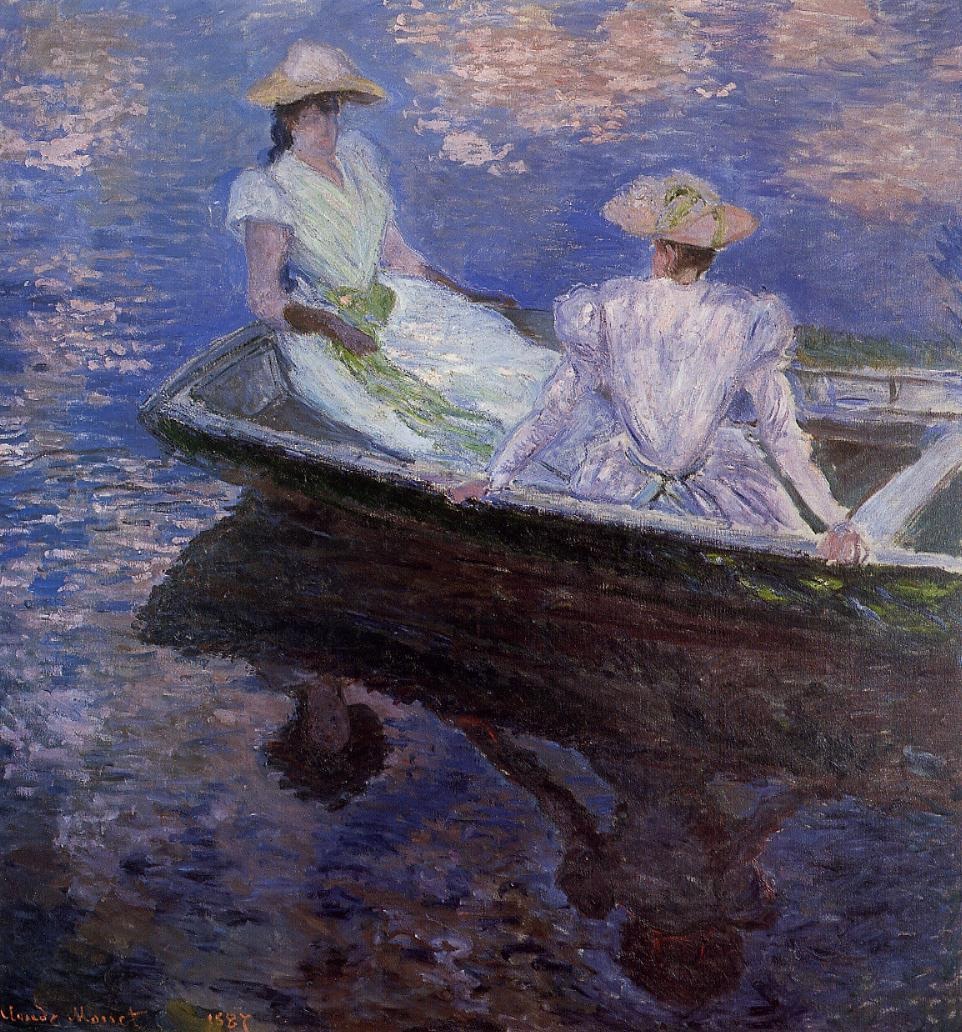 Young Girls in a Row Boat