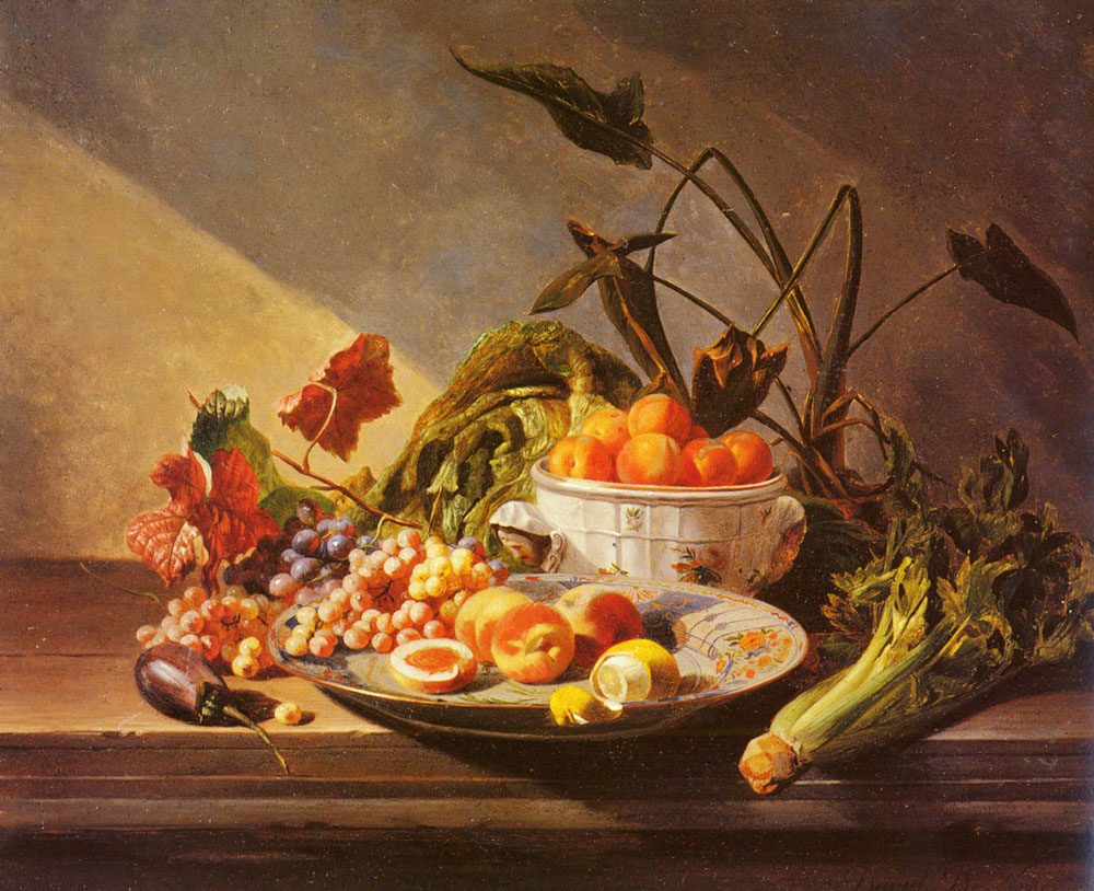 Fruit And Vegetables On A Table