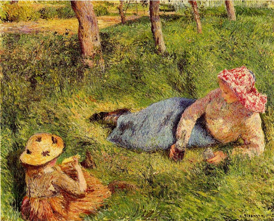 The Snack, Child and Young Peasant at Rest