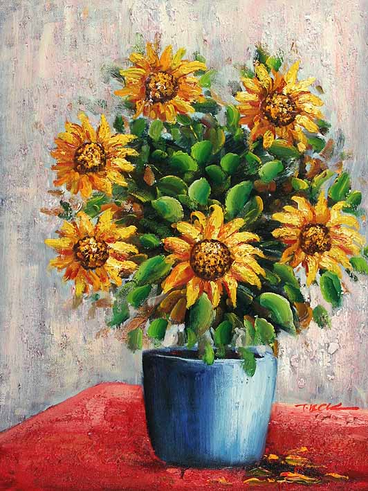 Potted Sunflowers