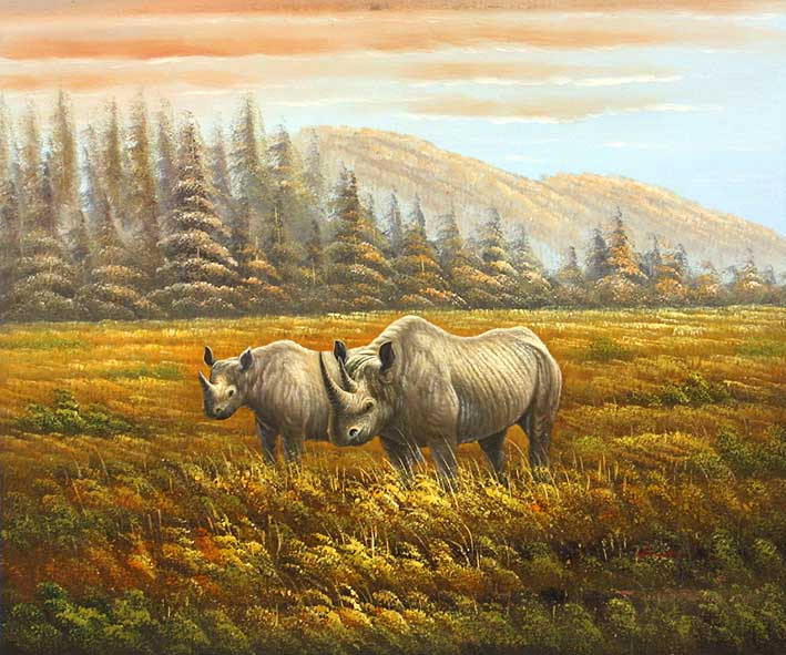 Rhinoceros Couple